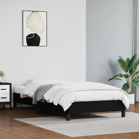 Bedframe kunstleer zwart 100x200 cm 1