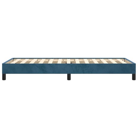 Bedframe zonder matras 80x200 cm fluweel donkerblauw 6