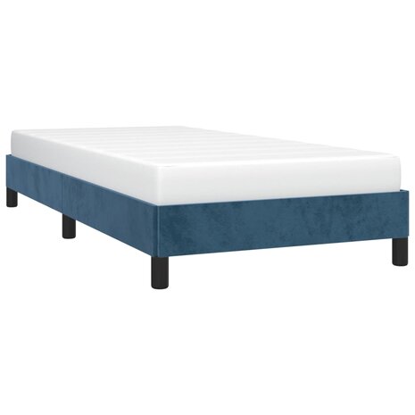Bedframe zonder matras 90x190 cm fluweel donkerblauw 4