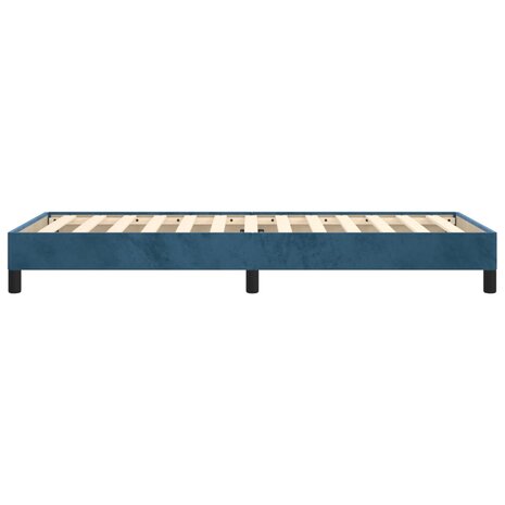 Bedframe zonder matras 90x190 cm fluweel donkerblauw 6