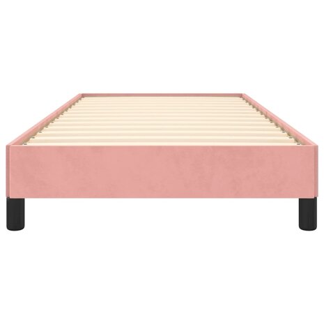 Bedframe fluweel roze 100x200 cm 5