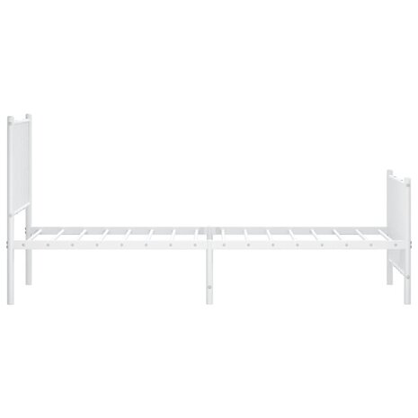 Bedframe met hoofd- en voeteneinde metaal wit 80x200 cm 6