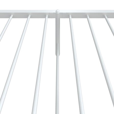Bedframe met hoofd- en voeteneinde metaal wit 80x200 cm 8