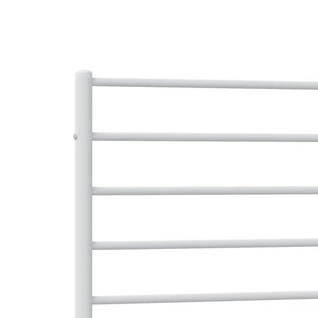 Bedframe met hoofdbord metaal wit 107x203 cm 9