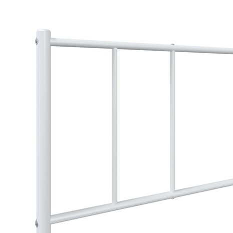 Bedframe met hoofd- en voeteneinde metaal wit 100x190 cm 9