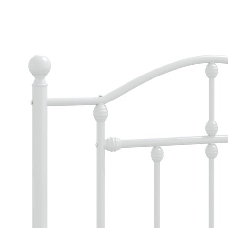 Bedframe met hoofd- en voeteneinde metaal wit 90x190 cm 8