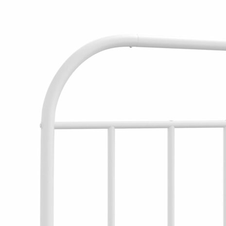 Bedframe met hoofdbord metaal wit 107x203 cm 9