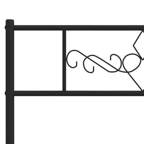 Bedframe met hoofdbord metaal zwart 100x190 cm 9