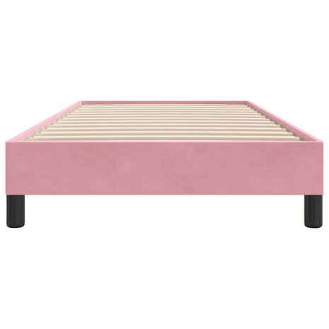 Bedframe zonder matras 80x220 cm fluweel roze 5