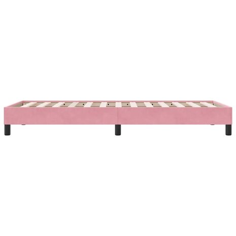 Bedframe zonder matras 80x220 cm fluweel roze 6