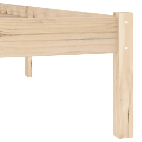 Bedframe zonder matras massief grenenhout 193x203 cm kingsize 7