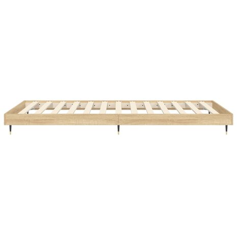 Bedframe zonder matras hout sonoma eikenkleurig 100x200 cm 7