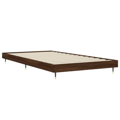 Bedframe zonder matras bewerkt hout bruin eikenkleur 100x200 cm 5