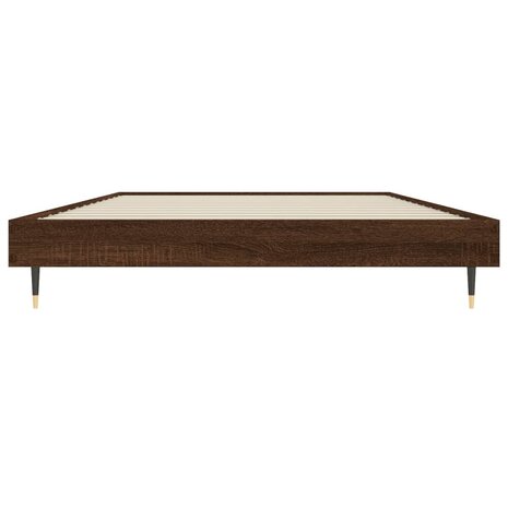 Bedframe zonder matras bewerkt hout bruin eikenkleur 100x200 cm 6