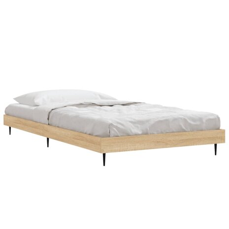 Bedframe zonder matras hout sonoma eikenkleurig 100x200 cm 3