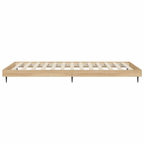 Bedframe zonder matras hout sonoma eikenkleurig 100x200 cm 7