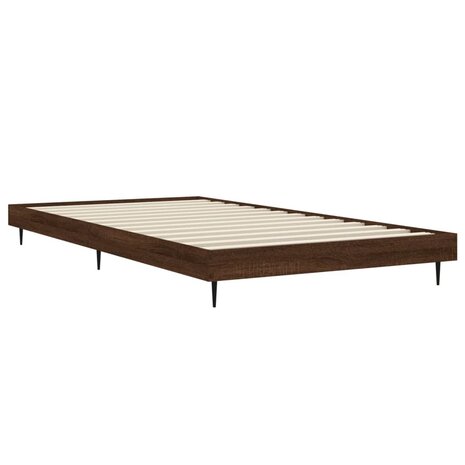 Bedframe zonder matras bewerkt hout bruin eikenkleur 100x200 cm 5