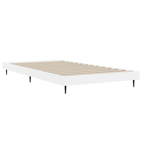 Bedframe bewerkt hout wit 90x200 cm 5