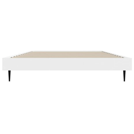 Bedframe bewerkt hout wit 90x200 cm 6