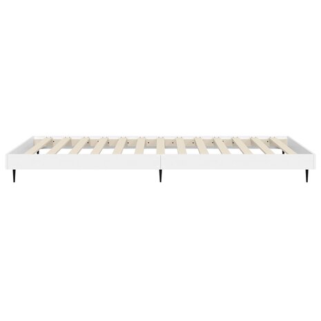 Bedframe bewerkt hout wit 90x200 cm 7