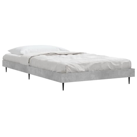 Bedframe bewerkt hout betongrijs 90x200 cm 3