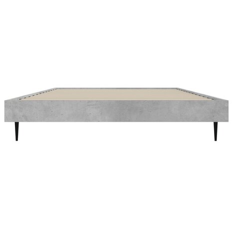 Bedframe bewerkt hout betongrijs 90x200 cm 6