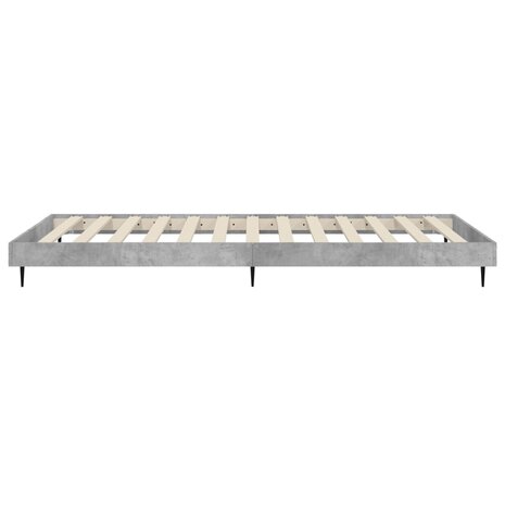 Bedframe bewerkt hout betongrijs 90x200 cm 7