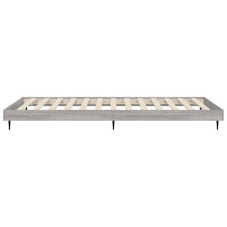 Bedframe bewerkt hout grijs sonoma eikenkleurig 90x200 cm 7