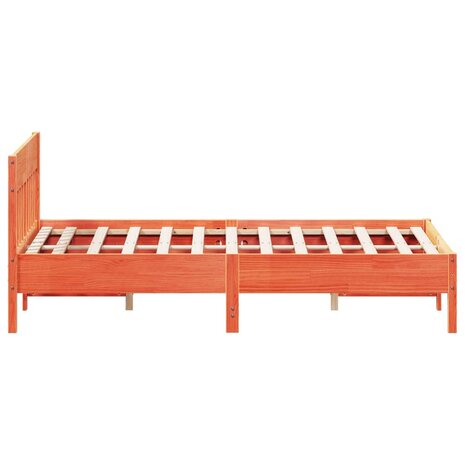 Bed met matras massief grenenhout wasbruin 140x190 cm 5