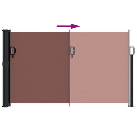 Windscherm uittrekbaar 120x500 cm bruin 5