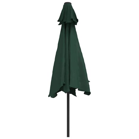Zweefparasol met LED 3,5 m groen 6
