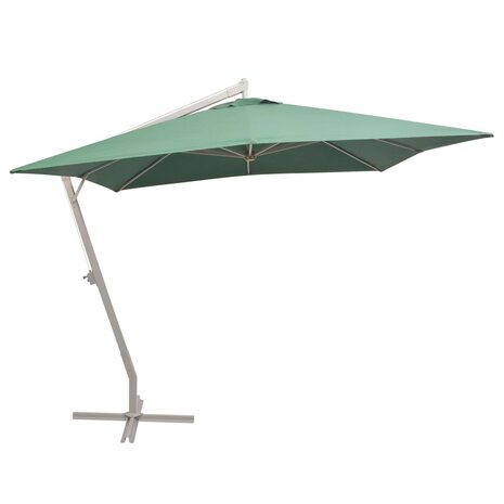 Zweefparasol met aluminium paal 300x300 cm groen 1