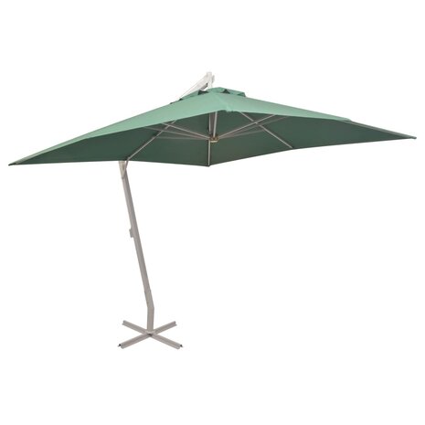 Zweefparasol met aluminium paal 300x300 cm groen 2