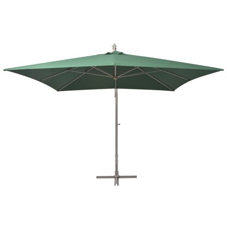 Zweefparasol met aluminium paal 300x300 cm groen 3