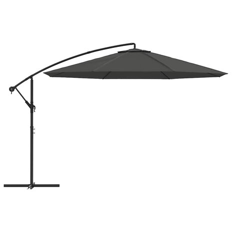 Zweefparasol met aluminium paal 350 cm antracietkleurig 3