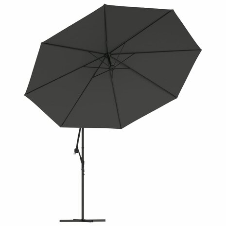 Zweefparasol met aluminium paal 350 cm antracietkleurig 5