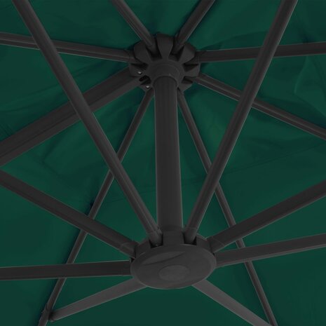 Zweefparasol met aluminium paal 300x300 cm groen 5