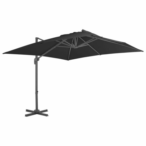 Zweefparasol met aluminium paal 300x300 cm antracietkleurig 1