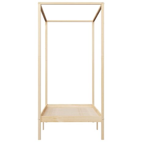 Hemelbedframe massief grenenhout 100x200 cm 3