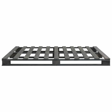 Bedframe pallet massief grenenhout grijs 200x200 cm 4