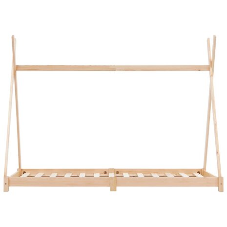 Kinderbedframe massief grenenhout 70x140 cm 3