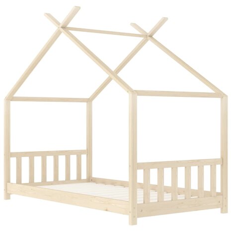 Kinderbedframe massief grenenhout 70x140 cm 3