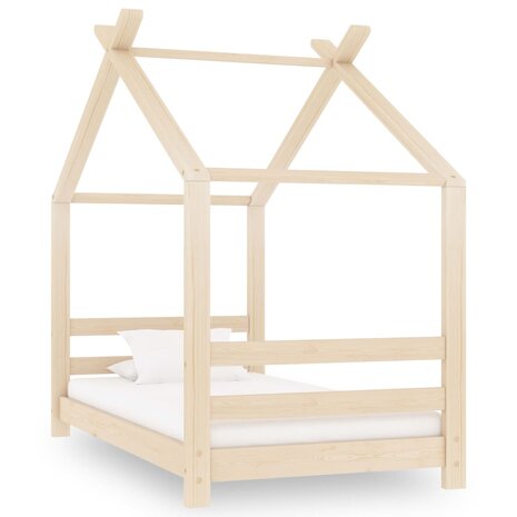 Kinderbedframe massief grenenhout 70x140 cm 1