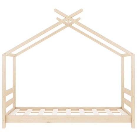 Kinderbedframe massief grenenhout 70x140 cm 4