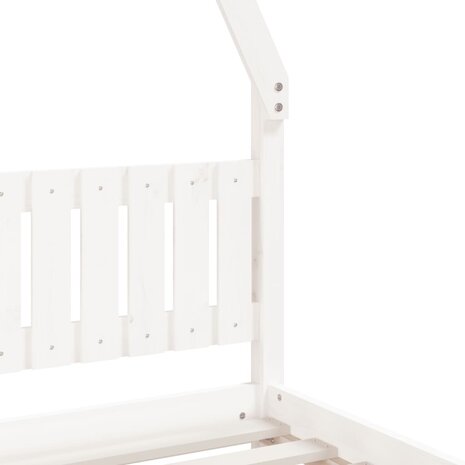Kinderbedframe 90x200 cm massief grenenhout wit 7