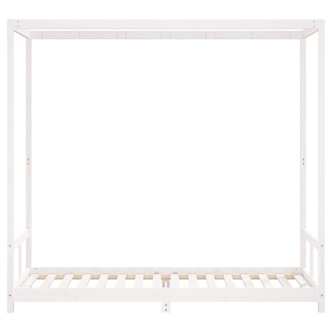 Kinderbedframe 80x200 cm massief grenenhout wit 4