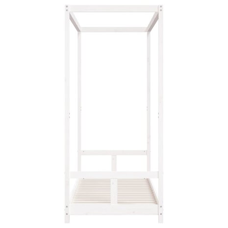 Kinderbedframe 80x200 cm massief grenenhout wit 5