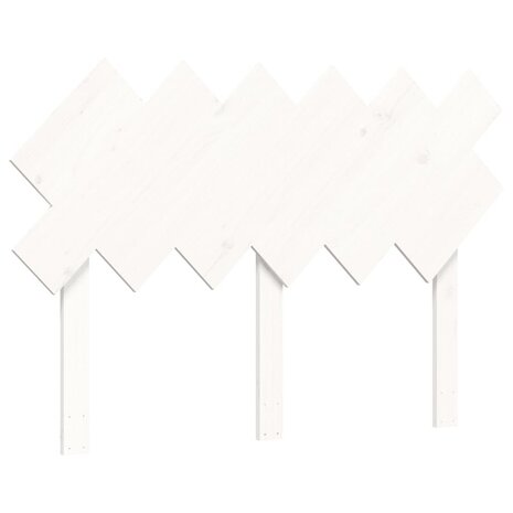 Seniorenbed met hoofdbord massief hout wit 8