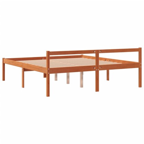 Seniorenbed massief grenenhout wasbruin 150x200 cm 6