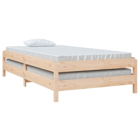Bed stapelbaar 100x200 cm massief grenenhout 5